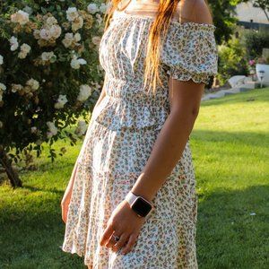 Floral Crop Top and Skirt Set